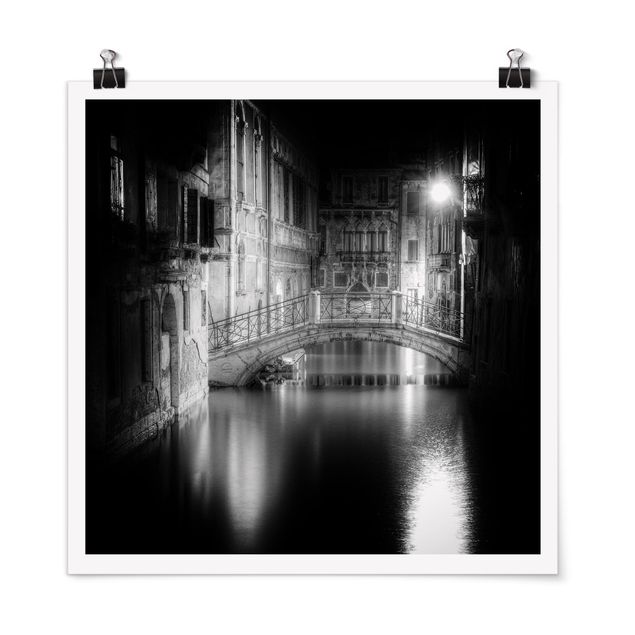 Quadri in bianco e nero Ponte Venezia