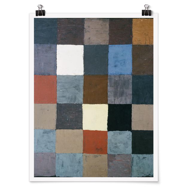Quadri astratti Paul Klee - Carta dei colori (su grigio)