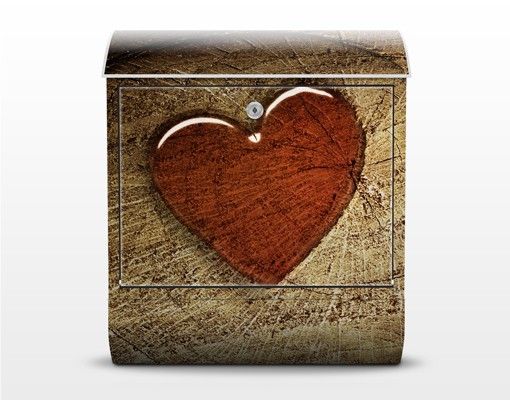 Cassette della posta effetto legno Amore naturale