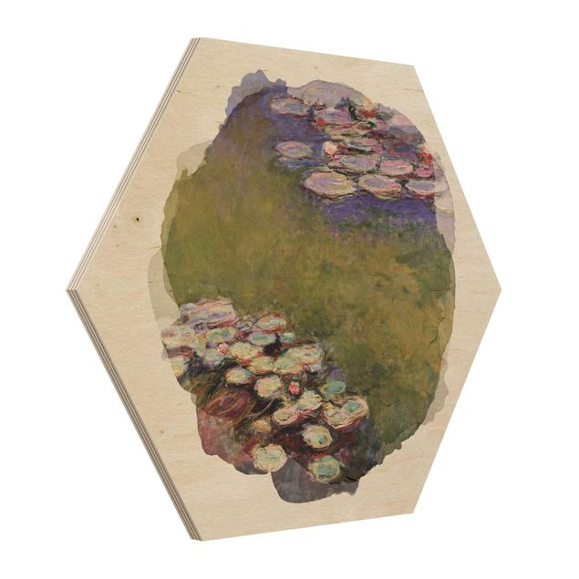 Quadri in legno con fiori Acquerelli - Claude Monet - Ninfee