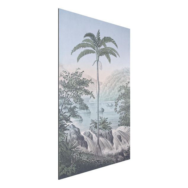 Quadri con paesaggio Illustrazione vintage - Paesaggio con palma