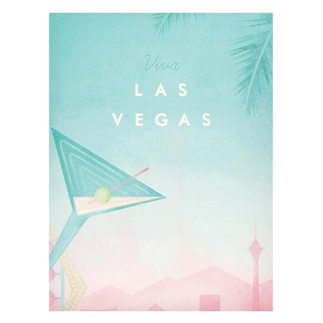 Quadri stile vintage Poster di viaggio - Viva Las Vegas