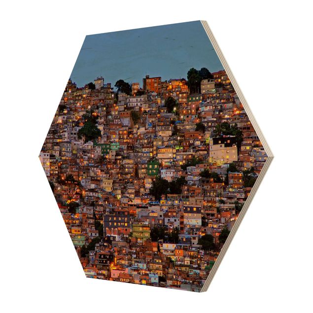Esagono in legno - Rio De Janeiro favela Sunset