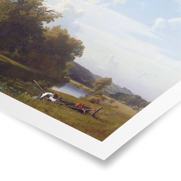 Quadro moderno Albert Bierstadt - Paesaggio fluviale, Westfalia