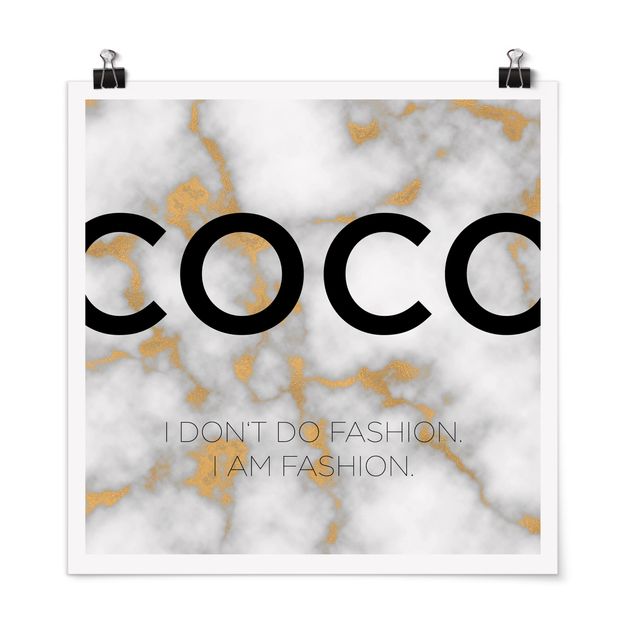 Poster frasi motivazionali Coco - Io non faccio la moda