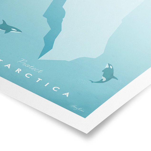 Poster spiaggia mare Poster di viaggio - Antartide