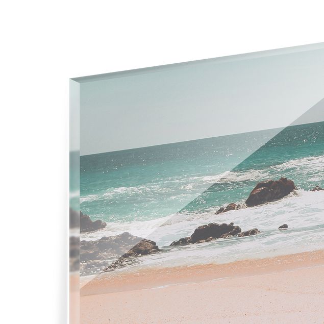 Paraschizzi in vetro - Spiaggia assolata in Messico - Panorama 5:2