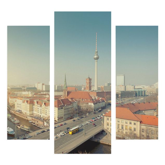 Quadri città Berlino al mattino