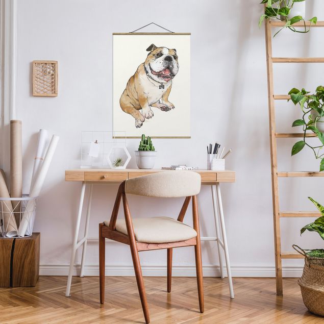 Quadri moderni   Illustrazione - Cane Bulldog Pittura