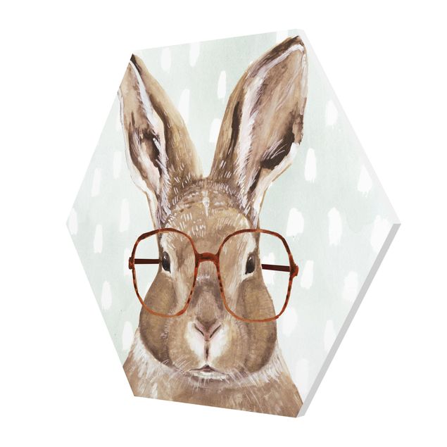 Stampe forex Animali con occhiali - Coniglio