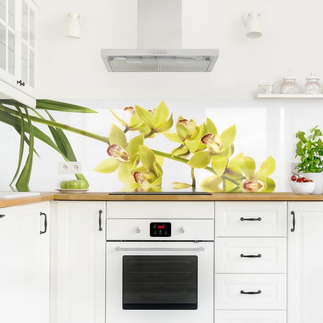 Rivestimento cucina moderna Eleganti acque di orchidea