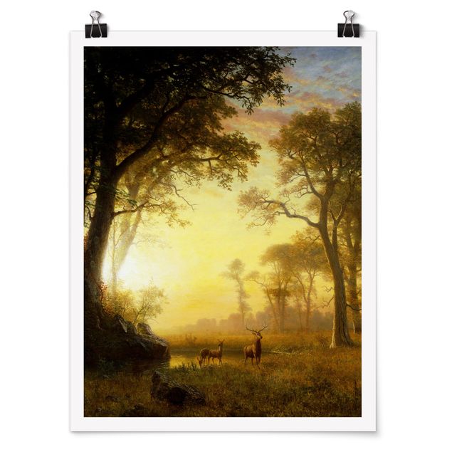 Correnti artistiche Albert Bierstadt - Luce nella foresta