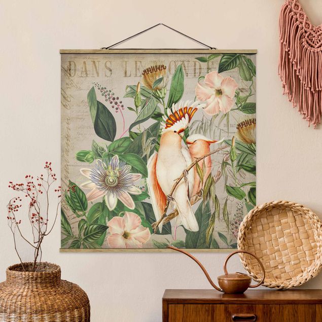 Quadro shabby Collage in stile coloniale - Galah