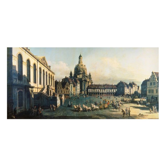 Quadri espressionismo Bernardo Bellotto - La nuova piazza del mercato di Dresda dal Jüdenhof