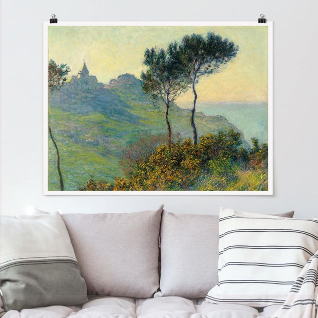 Riproduzioni quadri famosi Claude Monet - La chiesa di Varengeville al sole della sera