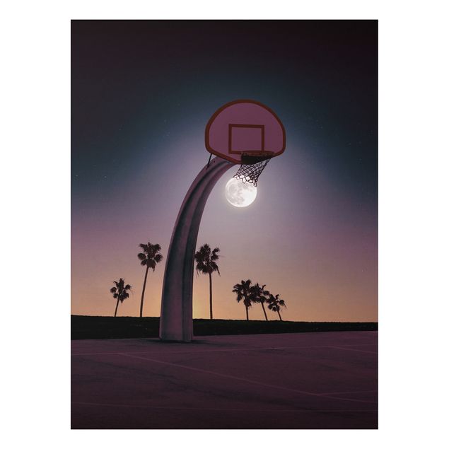 Riproduzioni quadri Pallone da basket con luna