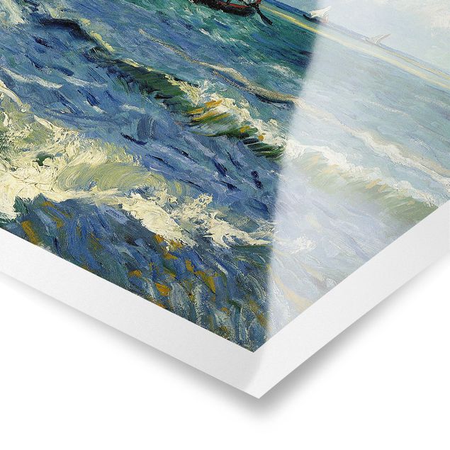 Poster spiaggia Vincent Van Gogh - Paesaggio marino vicino a Les Saintes-Maries-De-La-Mer