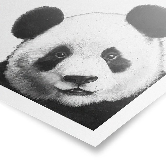 Riproduzioni quadri famosi Illustrazione - Panda Disegno in bianco e nero