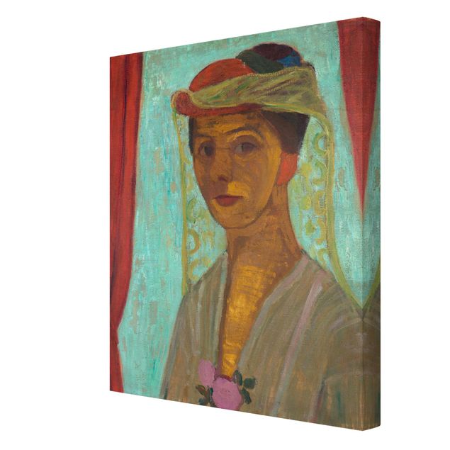 Ritratto quadro Paula Modersohn-Becker - Autoritratto con cappello e velo