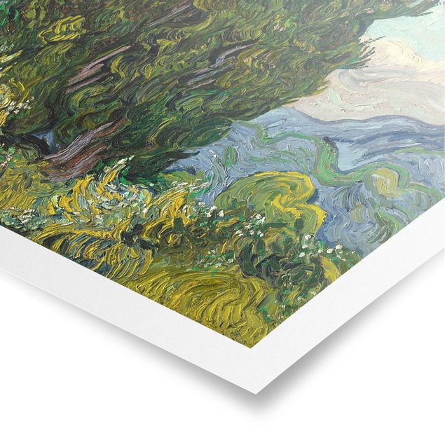 Quadro paesaggio Vincent van Gogh - Cipressi