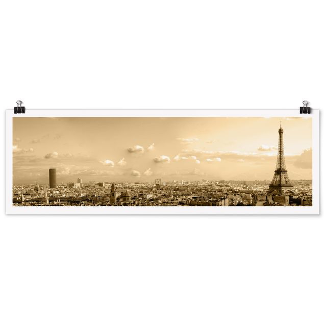 Poster skyline I love Paris
