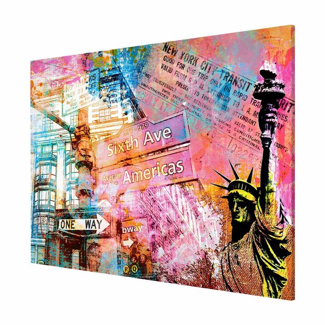 Quadri moderni   Collage della Sixth Avenue di New York
