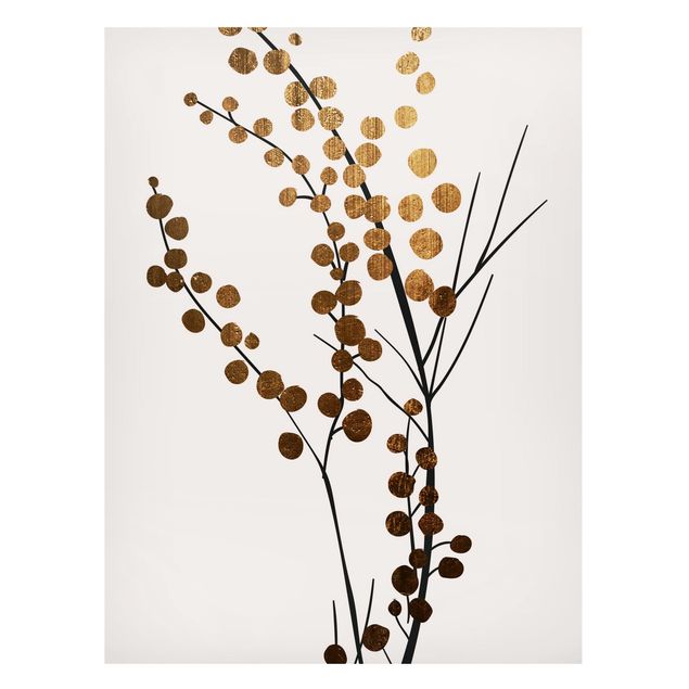 Lavagne magnetiche con fiori Mondo vegetale grafico - Bacche oro