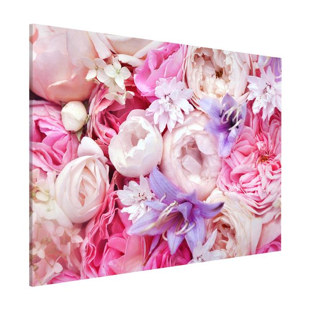 Lavagne magnetiche con fiori Rose shabby con campanule