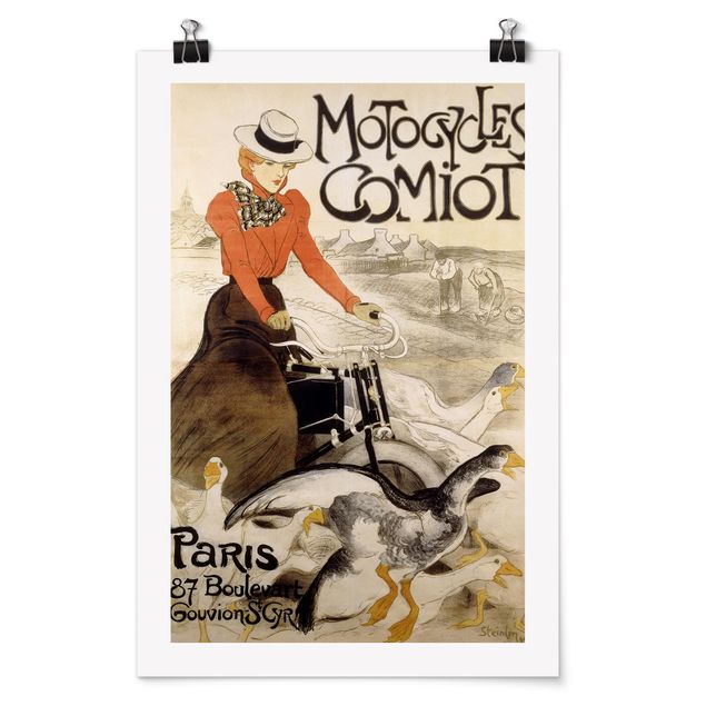 Poster retro style Théophile Steinlen - Poster per Motor Comiot