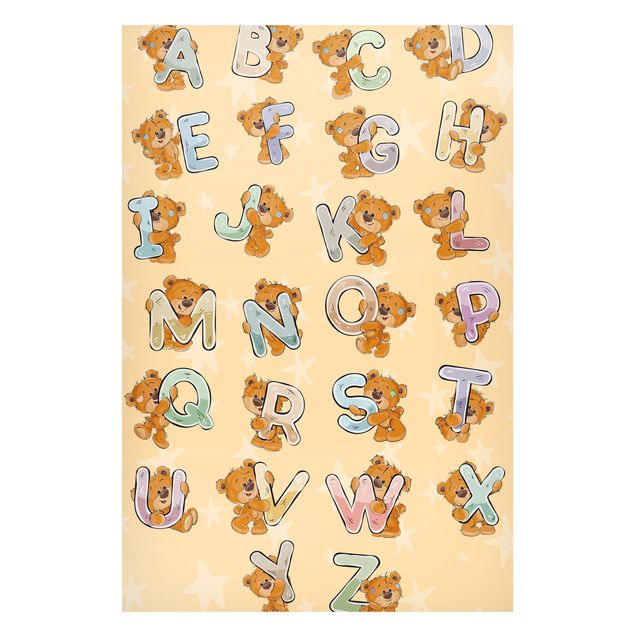 Quadri con orsi Sto imparando l'alfabeto con Teddy dalla A alla Z