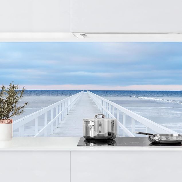 Rivestimenti per cucina con spiaggia Ponte in Svezia