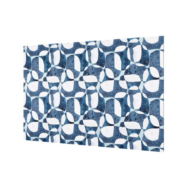 Paraschizzi in vetro - Trama di pietre viventi in blu - Formato orizzontale 3:2