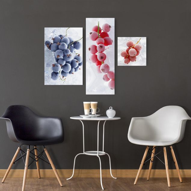 Stampa su tela 3 parti - frozen berries - Collage 1
