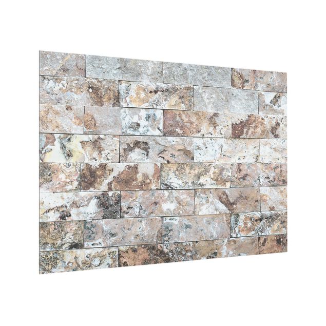 Decorazioni cucina Muro di pietra naturale di marmo