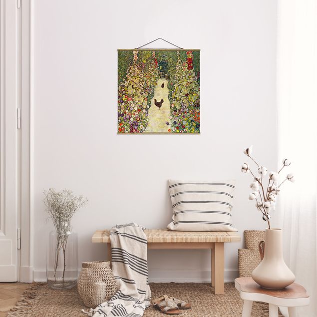 Correnti artistiche Gustav Klimt - Sentiero del giardino con galline