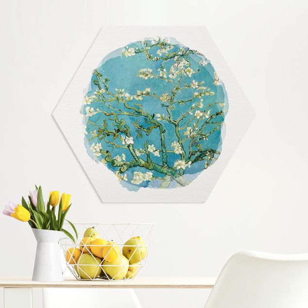 Puntinismo quadri famosi Acquerelli - Vincent Van Gogh - Mandorlo in fiore