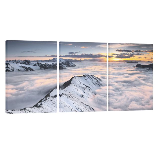 Quadri su tela componibili Vista di nuvole e montagne