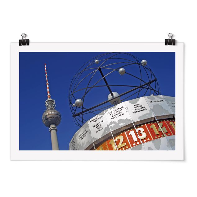 Poster skyline Alexanderplatz a Berlino