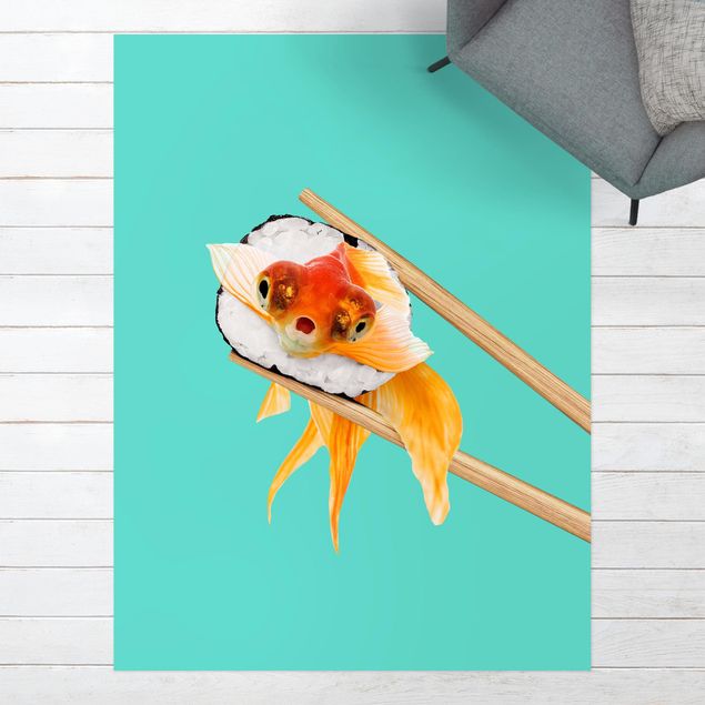 tappeti per balcone Sushi con pesce rosso
