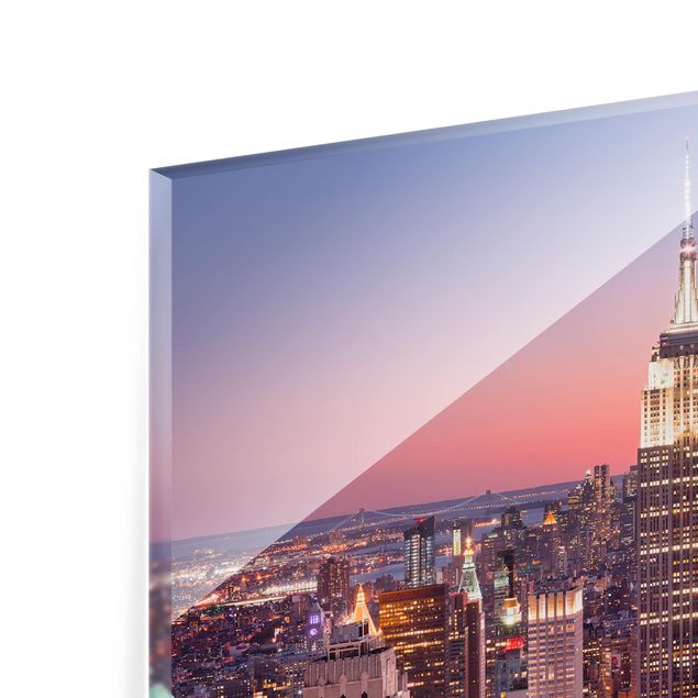 Paraschizzi in vetro - Sunset Manhattan New York City