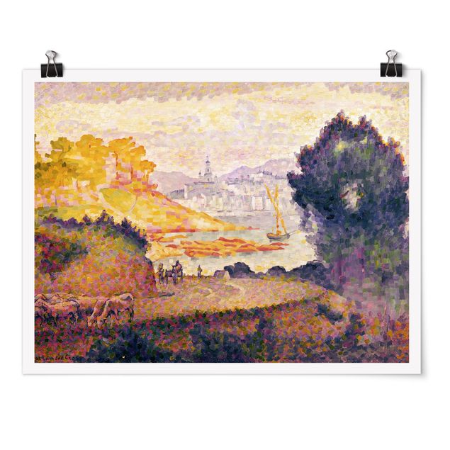 Quadro paesaggio Henri Edmond Cross - Veduta di Mentone