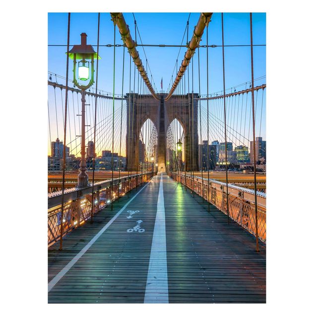 Lavagne magnetiche con architettura e skylines L'alba sul ponte di Brooklyn