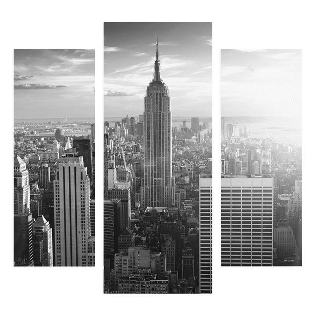 Quadri moderni bianco e nero Skyline di Manhattan