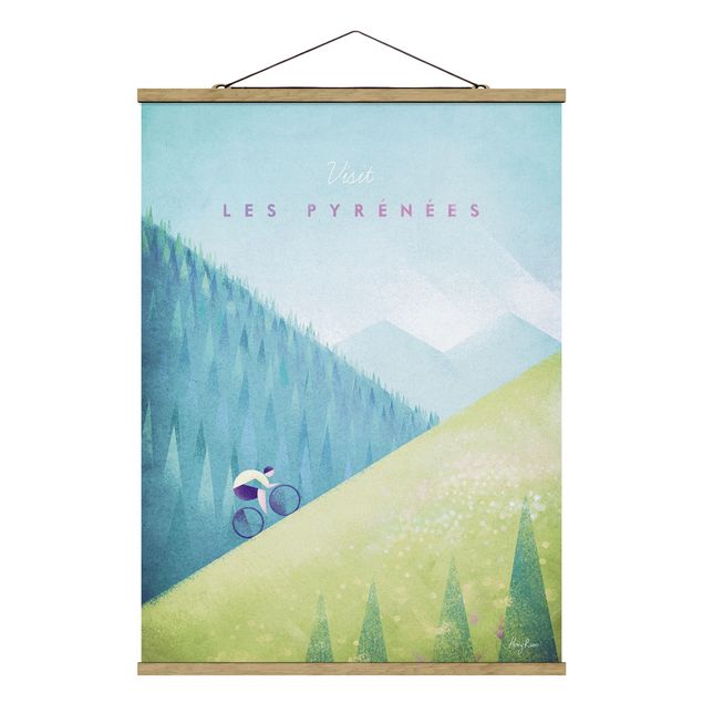 Riproduzione quadri famosi Poster di viaggio - I Pirenei
