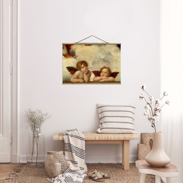 Quadri espressionisti Raffael - Due angeli. Dettaglio da La Madonna Sistina
