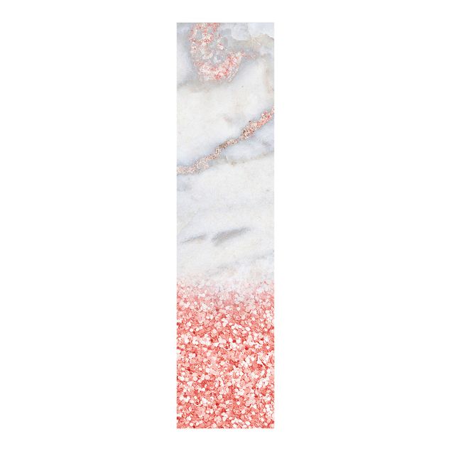 Tende a pannello scorrevoli effetto legno Effetto marmo con coriandoli rosa