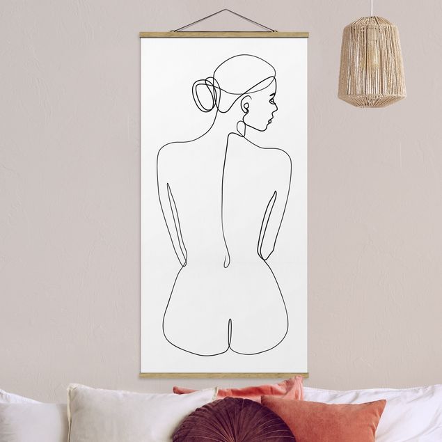 Corrente artistica Line Art Line Art - Nudo di schiena Bianco e Nero