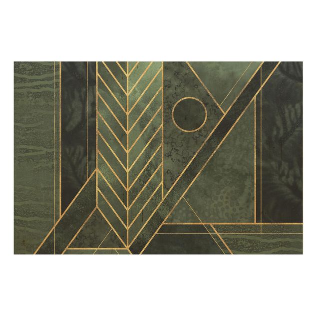 Stampe Forme geometriche oro smeraldo