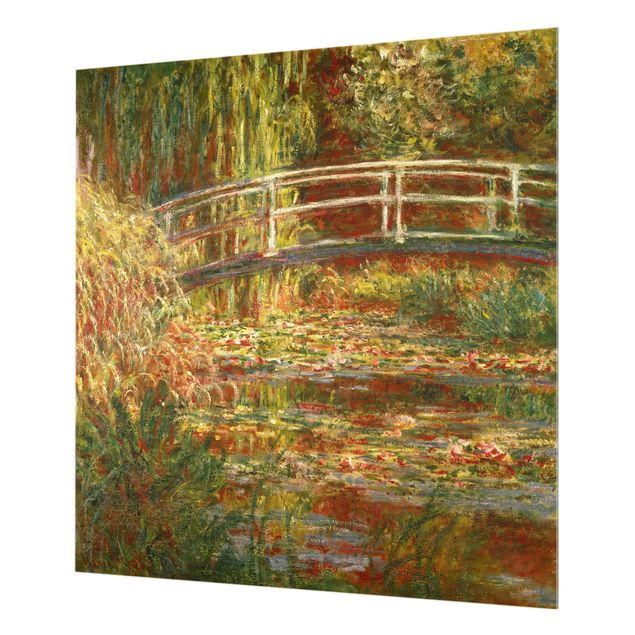 Paraschizzi con paesaggio Claude Monet - Stagno di ninfee e ponte giapponese (Armonia in rosa)