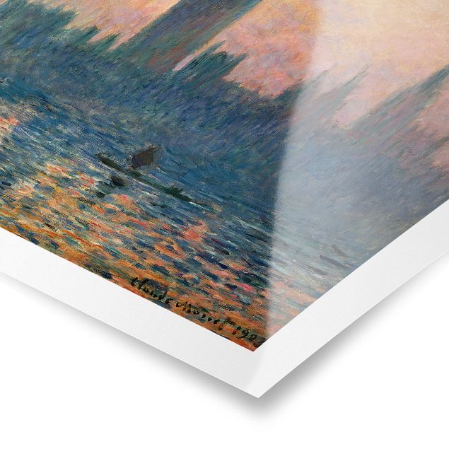 Quadro moderno Claude Monet - Tramonto a Londra